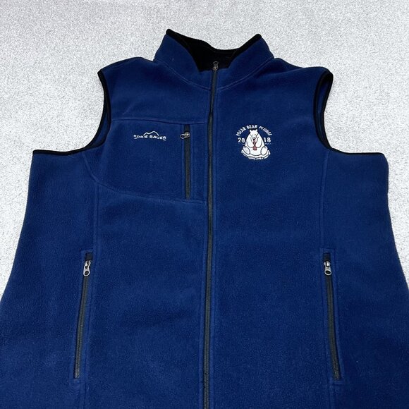 Eddie Bauer Vest Polar Plunge Men’s Blue Sleeveless Full Zip Size 2XL - Picture 6 of 10